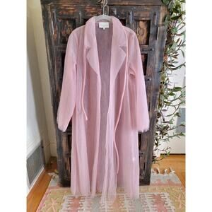 Selezza London Sheer Tulle Trench in Rose XL